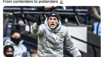 Dalam 6 pertandingan terakhir di Liga Inggris, Chelsea hanya menang sekali yang seharusnya menjadi lampu kuning. Foto: Twitter