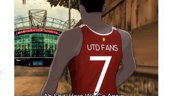 Fans MU sedih karena kembali harus melihat timnya tampil memble. Foto: Twitter
