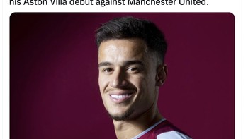 Coutinho mencetak 1 gol dan menyumbangkan 1 assist dalam jangka waktu hanya 14 menit dan membuat pertandingan berakhir imbang. Foto: Twitter