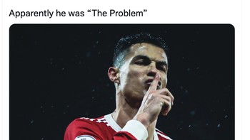Akun ini membela Cristiano Ronaldo yang disebut beberapa pihak melemahkan MU. Justru ketika dia tak tampil, MU menjadi lebih buruk. Foto: Twitter