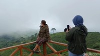Selain itu, terdapat spot-spot foto yang Instagrammable. Tak ingin menyi-nyiakan kesempatan, pengunjung langsung beraksi dan bergaya di depan kamera. (Yuga Hassani/detikTravel)