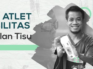 Kisah Pedagang Asongan Difabel, Berkilau di Lintasan Renang