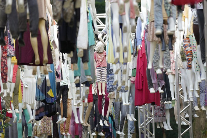 An installation by Brazilian artist Siron Franco titled 