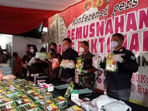 Bareskrim Musnahkan 13,8 Kg Ganja hingga 244 Kg Sabu Asal Myanmar-Afghanistan