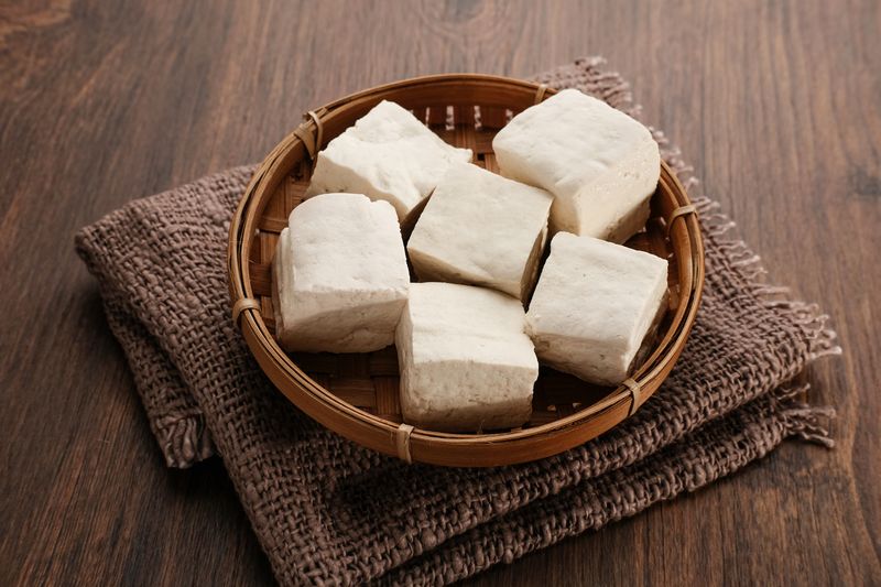 Tahu Putih or Tofu, one of raw ingredient food made from fermented soybean extract.