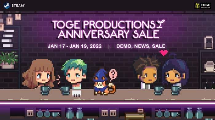 Ulang Tahun ke-13, Toge Productions Kasih Diskon Game Hingga 90% di Steam