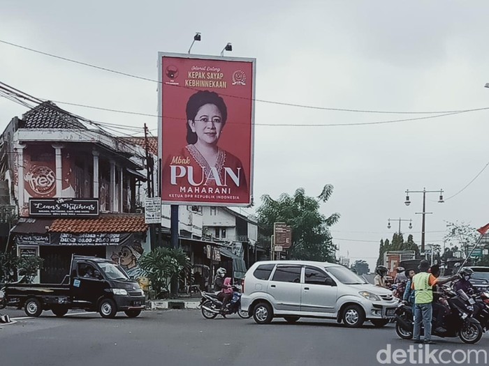 Baliho Puan Maharani di Klaten, Rabu (19/1/2022).