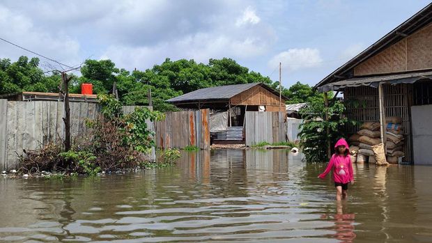 Banjir di Benda, Tangerang (Foto: Nahda/detikcom)