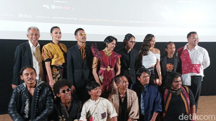 Press conference film Ben & Jody di Epicentrum XXI, Kuningan, Jakarta Selatan pada Rabu (19/1/2022).