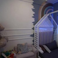Kamar anak milik Roger Danuarta dan Cut Meyriska memiliki bentuk yang unik dengan tema futuristik. Salah satu sudut bagian kamarnya dibuat bertema Star Wars. Di sebelah tempat tidurnya juga terdapat sebuah sofa kecil. Tak hanya terlihat mewah, kamar tersebut juga tampak nyaman. Foto: Instagram