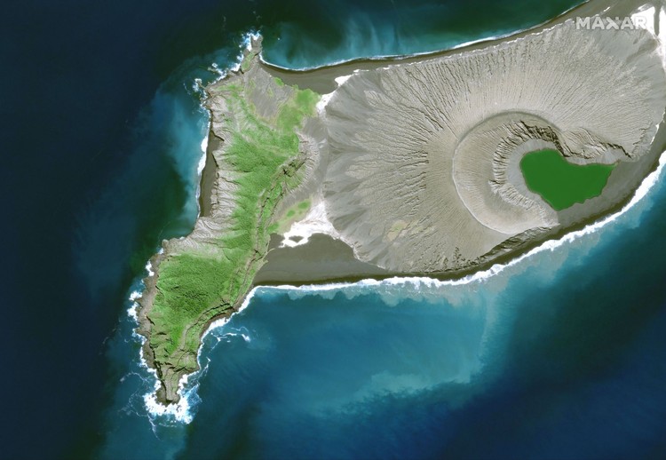 Letusan gunung berapi Tonga Letusan gunung berapi Tonga dilihat dari luar angkasa