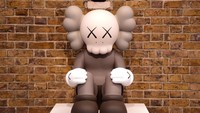 Kaws adalah seniman pertama yang membuat pameran di platform game. Dia meggabungkan antara raksasa game Fortnite (memiliki 400 juta pengguna) dan aplikasi Augmented Reality Acute Art.  Foto: Getty Images/Eamonn M. McCormack
