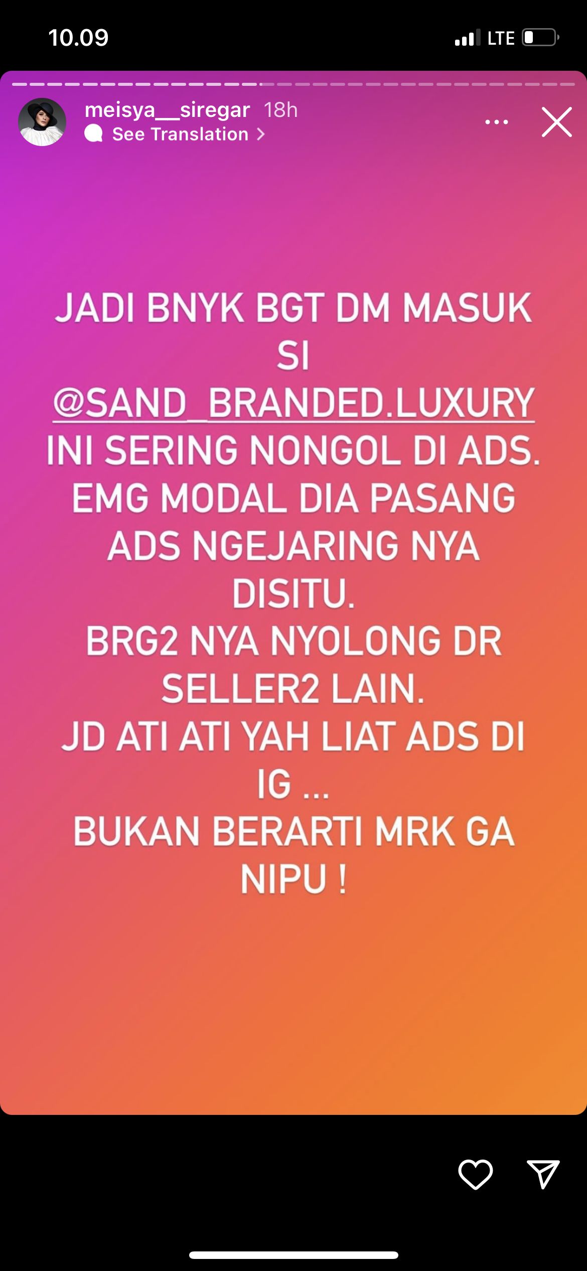 Peringatan Meisya Siregar yang Kena Tipu Saat Beli Tas Branded di Instagram