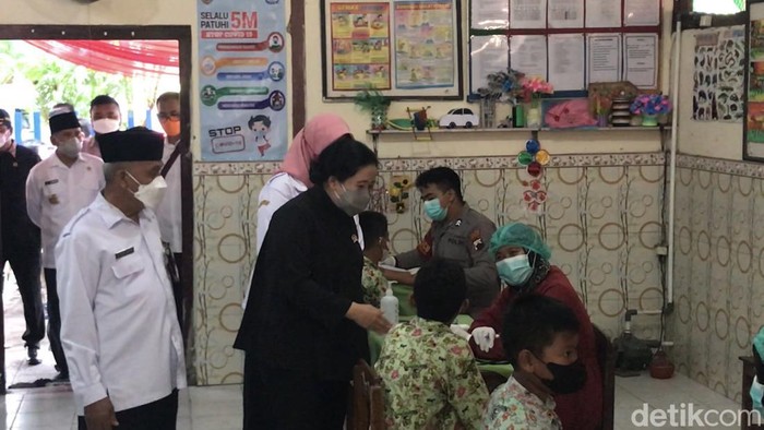 Puan Maharani di Solo (Firda Cynthia Anggrainy/detikcom).