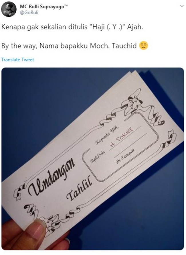 Kesalahan yang sungguh fatal. Seharusnya Moch. Tauchid malah jadi yang lain. Benar-benar bikin melongo dan nggak habis pikir. Foto: 1cak.com