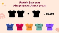 Kamu cukup pilih 3 baju yang bila dijumlahkan hasilnya 140.000.