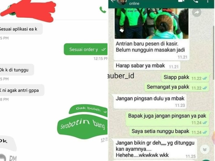 Chat Kocak Ojol dan Pelanggan 7 Chat Kocak Ojol dan Pelanggan Saat Pesan Makanan