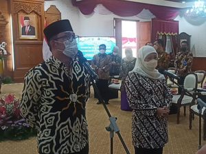 Ridwal Kamil Temui Khofifah di Grahadi, Penjajakan Pilpres 2024?