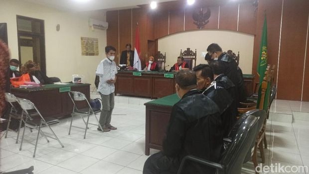 Korban pembacokan Mbah Minto Demak, Marjani jalani sidang di PN Demak, Kamis (20/1/2022).