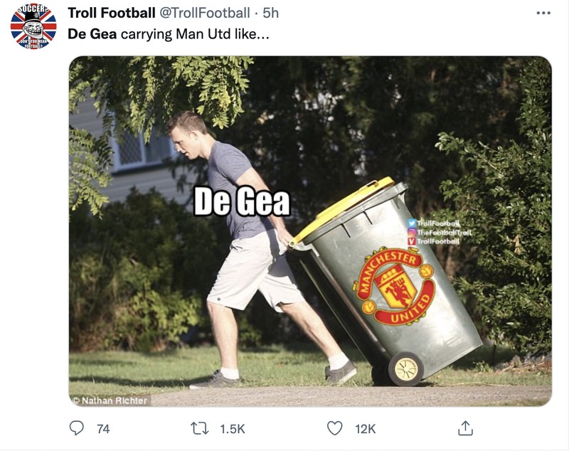 Meme De Gea Pahlawan