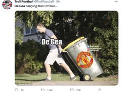 Meme David De Gea Sang Pahlawan Setan Merah