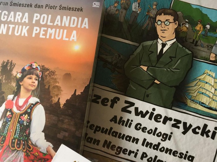 Sampul komik yang menceritakan kisah hidup Zwierzycki dengan judul “Jozef Zwierzycki Ahli Geologi Kepulauan Indonesia dan Negeri Polandia”