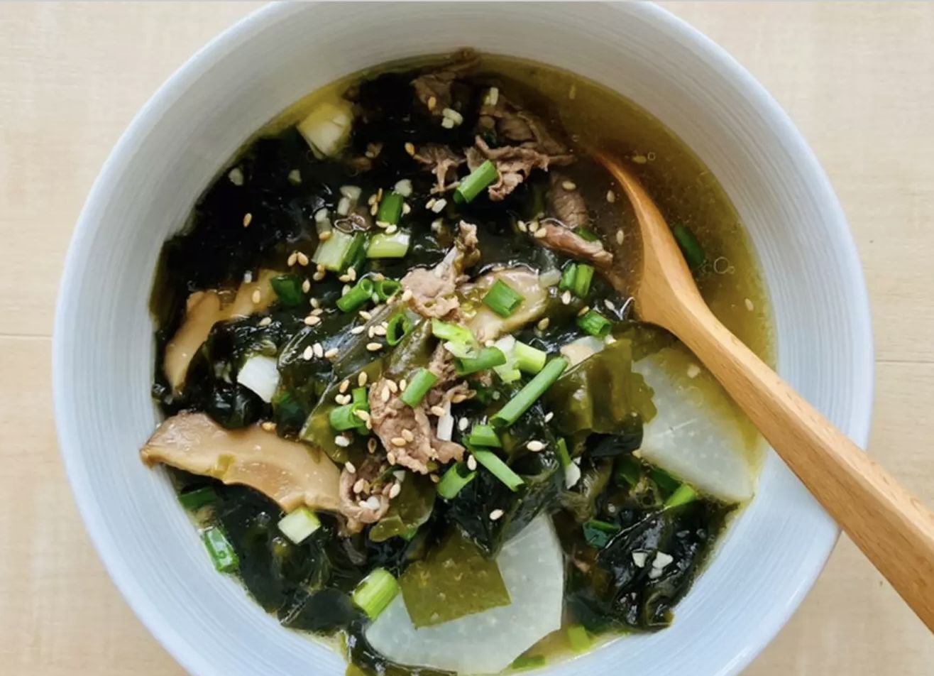 Sup Rumput Laut Korea (Tangkapan Layar Cookpad.com)