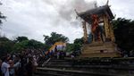 Ribuan Warga Bali Tumpah Ruah saat Ngaben Raja Pemecutan XI