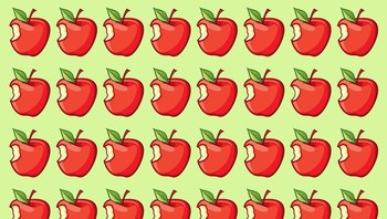 Ada bentuk gigitan apel yang berbeda sendiri. Foto: Brightside