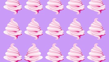 Bentuk yang eskrim yang beda sendiri, ketemu? Foto: Depositphotos