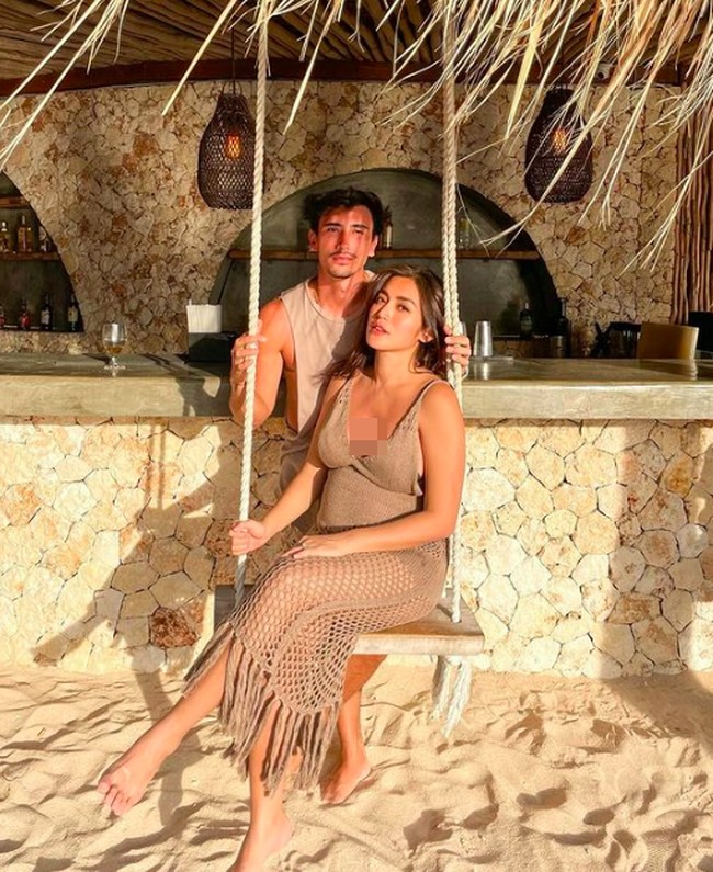 Terima kasih uda jadi suami tercinta yang selalu semangatin aku terus saat hamil. We love you papa @v.andrianto,” begitu keterangan fotonya. Foto: dok. Instagram/@inijedar