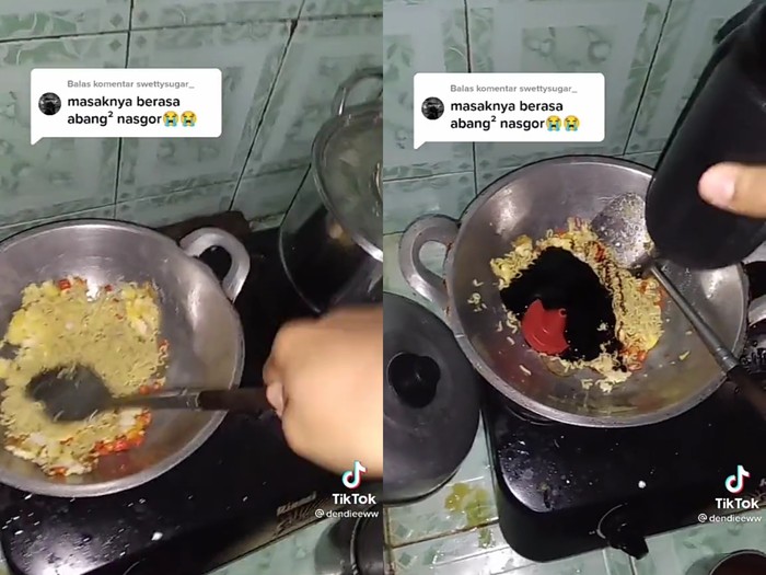 Pamer Masak Mie Goreng Seperti Vlog, Netizen In Tumpahkan Kecap Sebotol