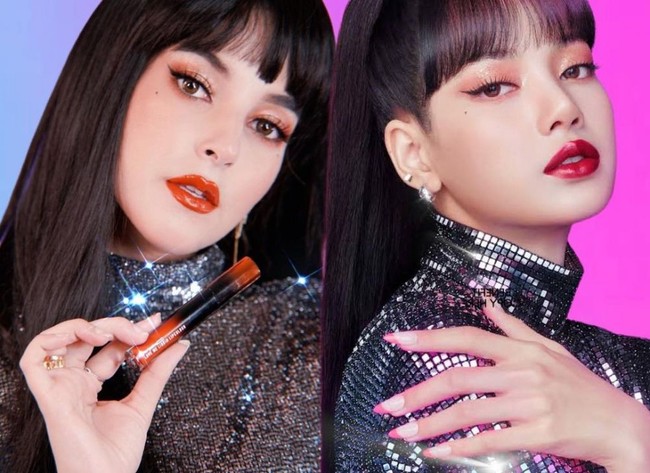 Mengenakan lipstik berwarna merah dan wing liner di kelopak matanya, Tasya Farasya sukses menyulap penampilannya jadi mirip seperti Lisa BLACKPINK. Agar makin terlihat kembar, Tasya Farasya tak lupa mengubah model rambutnya dengan mengenakan poni depan. Foto: Instagram