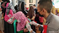 Hingga saat ini capaian vaksinasi anak usia 6-11 tahun di Ciamis sudah mencapai 78 persen. 