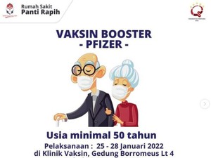 Woro-woro! Cek Jadwal Vaksinasi Booster di RS Panti Rapih Jogja di Sini