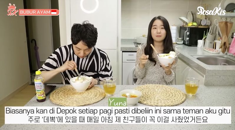 Orang Korea Coba Bubur Ayam Indonesia Sampai Ketagihan