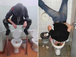 Tren Unik Orang Rusia Berpose di Toilet, Aneh Tapi Bikin Ngakak