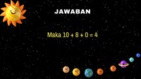 Pada angka 6, 8, 9, 10 memiliki bentuk yang bulat sehingga bentuk bulat itulah yang akan dihitung. 10=1, 8=2, 0=1, maka 10+8+0=4.