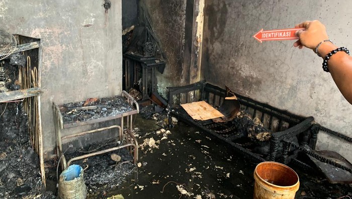 Kebakaran Rumah di Deli Serdang (Foto: Dok Polsek Percut)