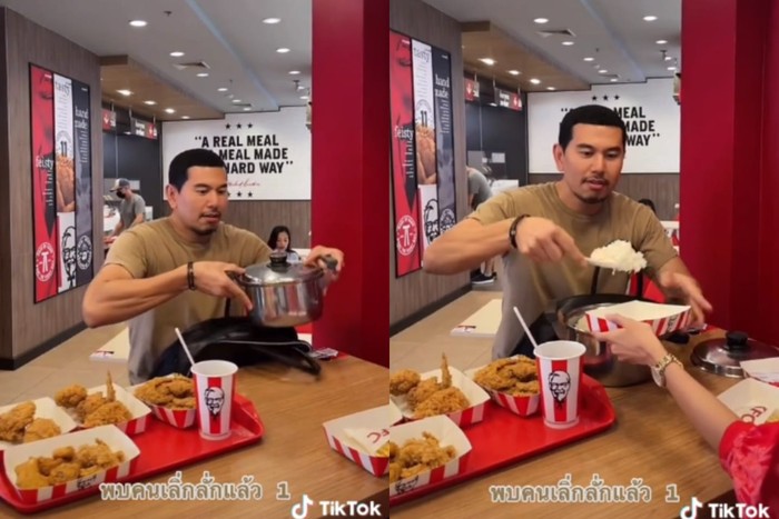 Orang Thailand Bawa Nasi ke KFC Orang Thailand Bawa Sepanci Nasi ke KFC