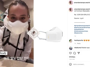 Amanda Manopo Pakai Masker Anti Corona Seharga Rp 3 Juta, Begini Bentuknya