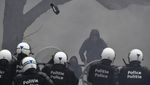 Demo Tolak Vaksin di Belgia Berujung Ricuh