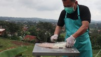 Namun hal itu tidak berlaku untuk Limerr Resto, sebuah restoran yang berada di Desa Linggamekar, Kecamatan Cilimus, Kabupaten Kuningan, Jawa Barat. Di sini pengunjung bisa menemukan menu ikan arwana. Foto: detikcom/Bima Bagaskara