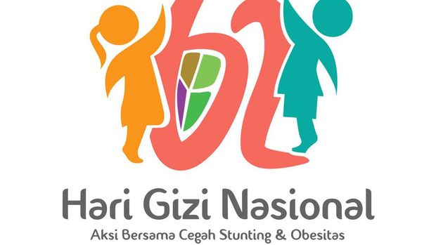 Logo Hari Gizi Nasional 2022 mengusung tema 'Stunting dan Obesitas'.