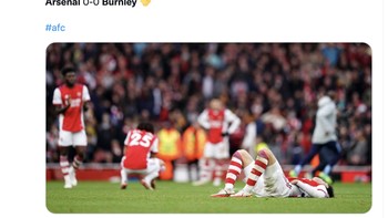 Performa Arsenal di tahun 2022 belum menunjukkan tanda-tanda menggembirakan. Foto: Twitter
