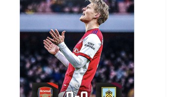 Ekspresi kekecewaan pemain Arsenal setelah pertandingan di kandang sendiri melawan tim di dasar klasemen, Burnley, berakhir imbang tanpa gol. Padahal jika menang, Arsenal bisa berada di posisi keempat Liga Inggris. Foto: Twitter