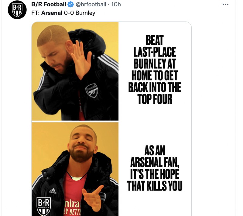 Meme Arsenal Burnley