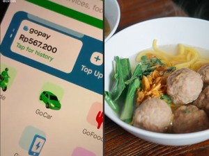 Wanita Ini Borong Bakso Rp 500.000 untuk Dibagikan ke Driver Ojol