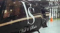 Helikopter siap untuk digunakan Vidi Aldiano dan Sheila Dara Aisha di acara ngunduh mantu. Foto: Instagram