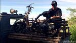 Waduh, Motor Warga di Sukabumi Gosong Dibakar Maling
